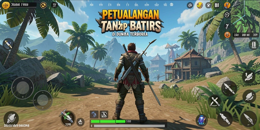 Tampilan menarik dari dunia terbuka dalam 77RP.