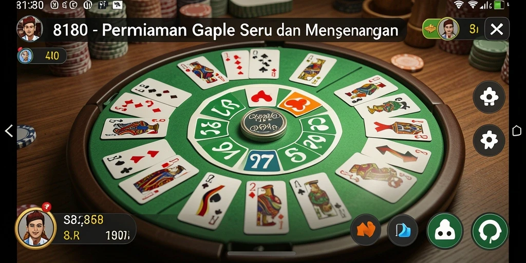 Tampilan gameplay Gaple yang seru di 8180.