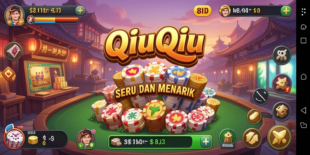 Tampilan gameplay QiuQiu yang menegangkan dan seru.