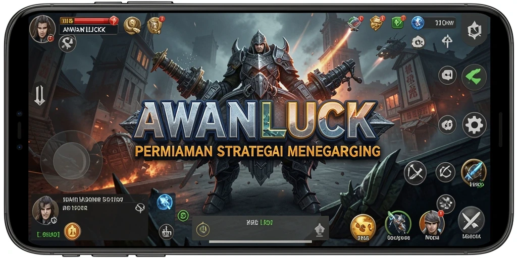 Tampilan gameplay AWANLUCK yang mendebarkan dan strategis.