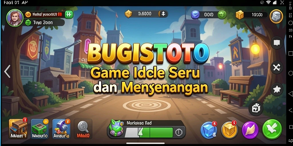 Screenshot gameplay BUGISTOTO dengan mekanik Idle yang menarik.
