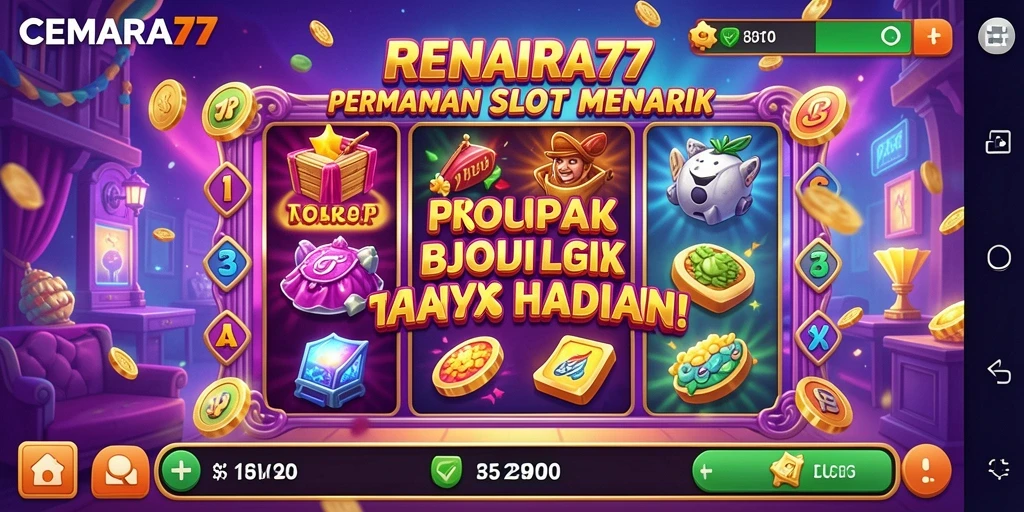 Screenshot menunjukkan gameplay menarik di CEMARA77 dengan peluang jackpot.