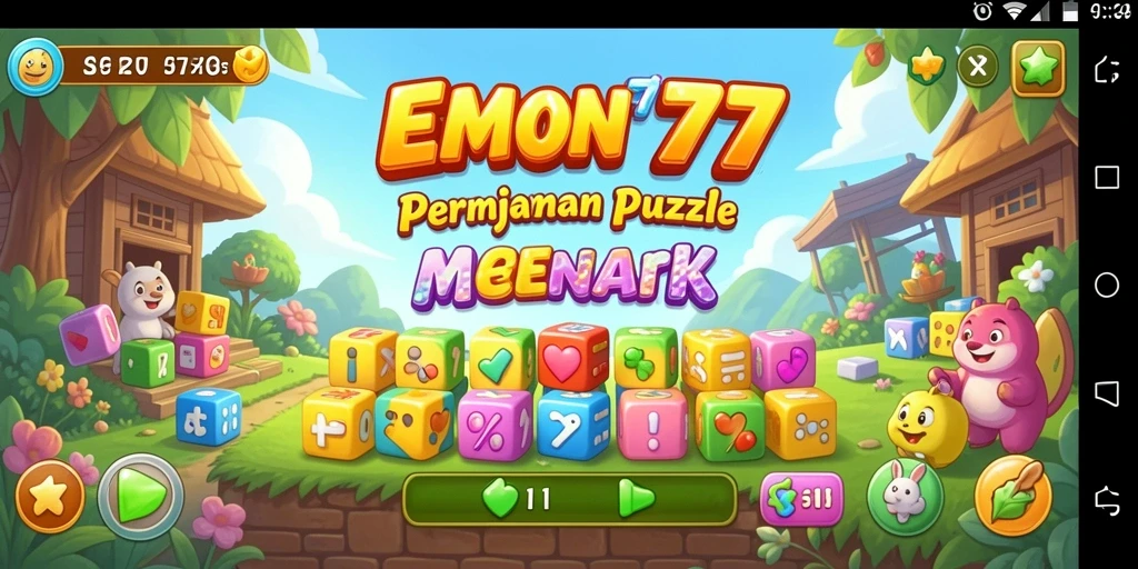 Screenshot gameplay EMON777 yang menunjukkan keseruan menyelesaikan puzzle.