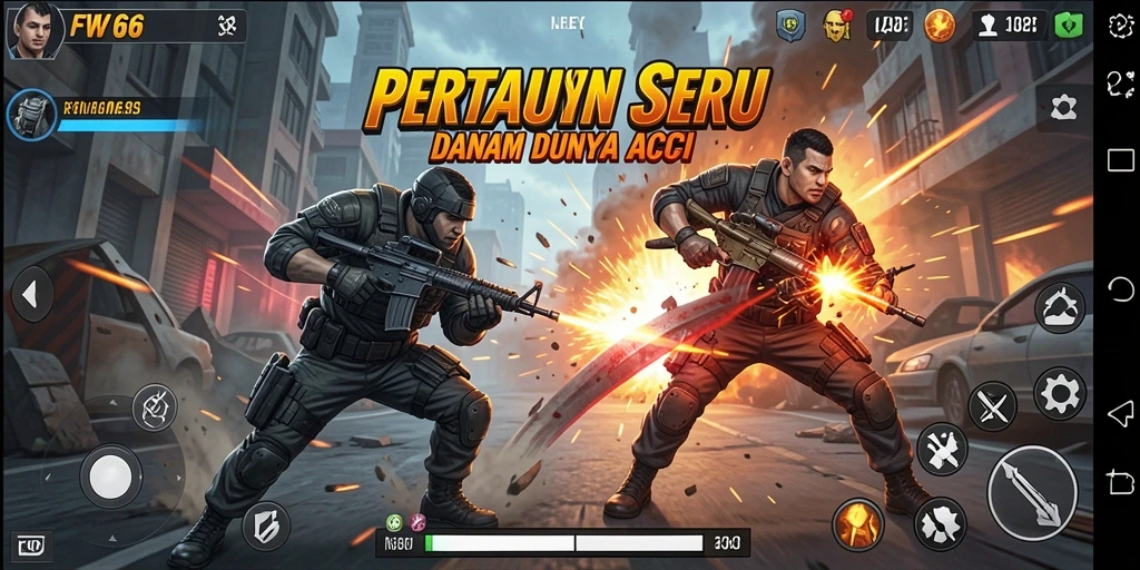 Tampilan aksi mendebarkan di dalam FW66 saat gameplay berlangsung.