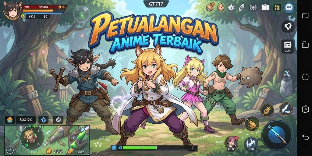 Tampilan gameplay GT777 yang seru dan penuh aksi anime.