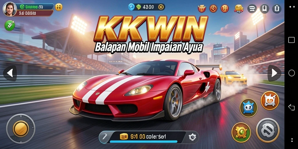 Gameplay Racing yang mendebarkan dengan mobil kustomisasi.
