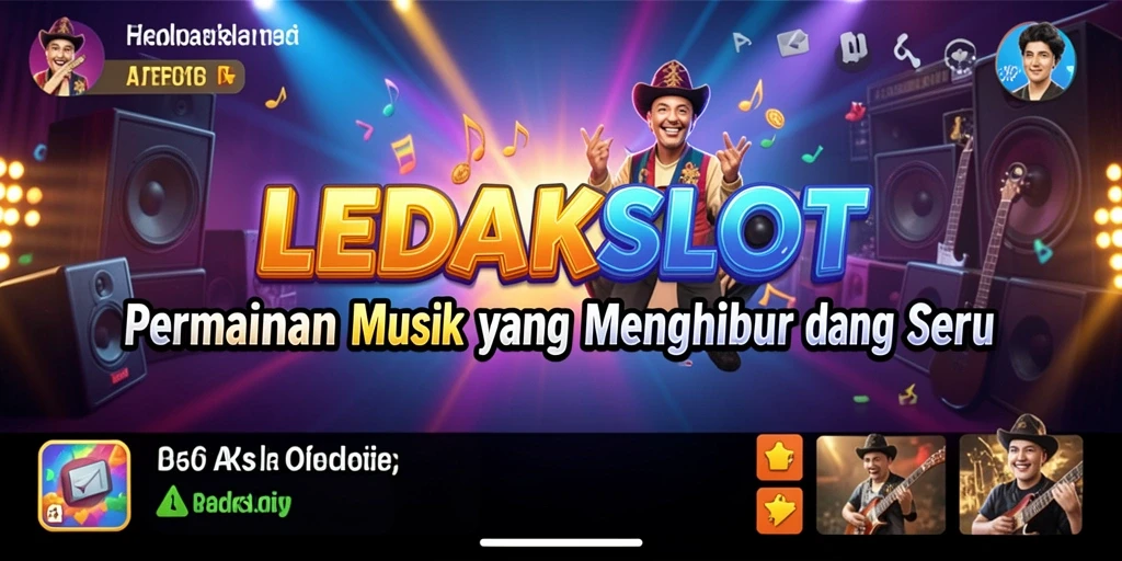 Tampilan gameplay menarik dari LEDAKSLOT dengan musik yang menyenangkan.