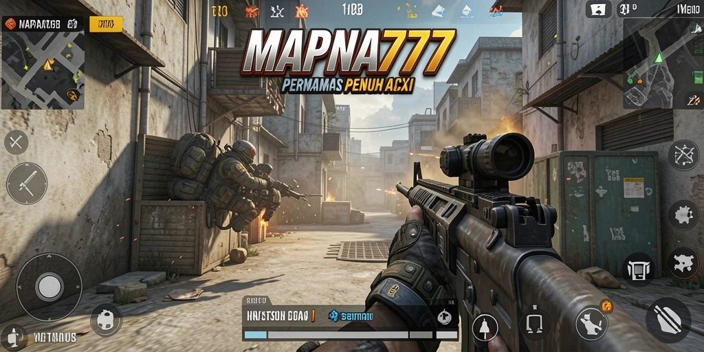 Tangkapan layar menunjukkan aksi gameplay intens dalam MAPNA777.