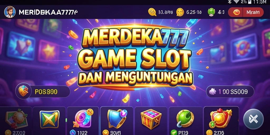 Tampilan gameplay menarik dari MERDEKA777 dalam permainan Slot.