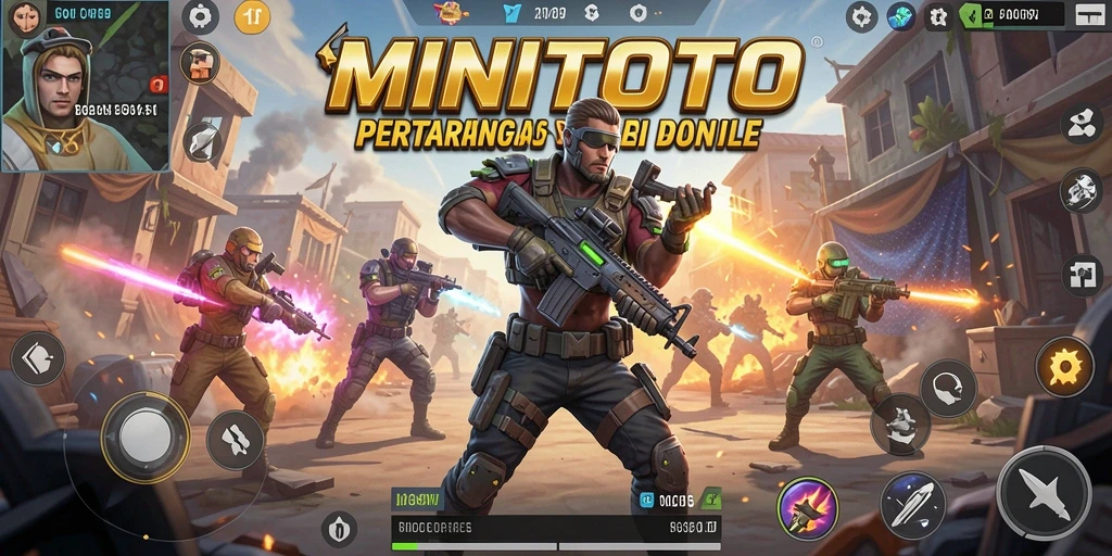 Tangkapan layar MINITOTO menampilkan aksi seru dalam game Battle Royale.