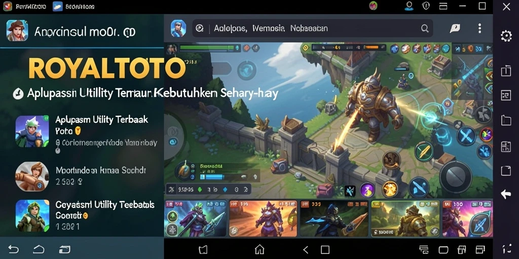 Screenshot utama ROYALTOTO menampilkan antarmuka pengguna yang intuitif dan mudah digunakan.