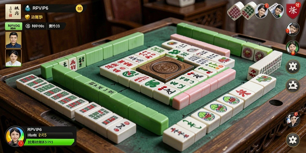 Screenshot utama RPVIP6 menampilkan gameplay seru Mahjong yang mengasah strategi.