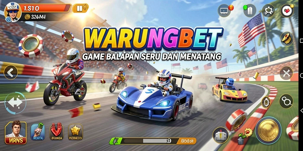 Tampilan aksi balapan penuh kecepatan di WARUNGBET.