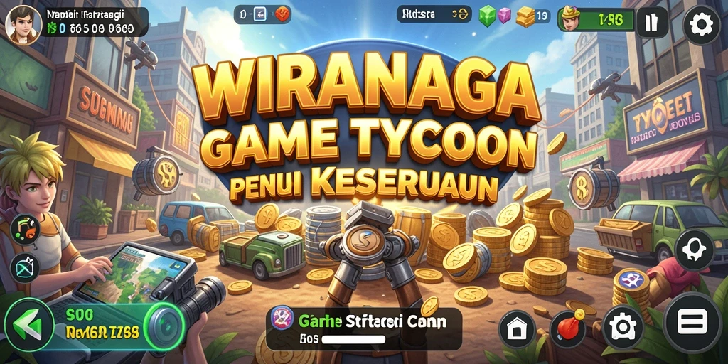 Screenshot utama WIRANAGA menampilkan gameplay Tycoon yang menarik.