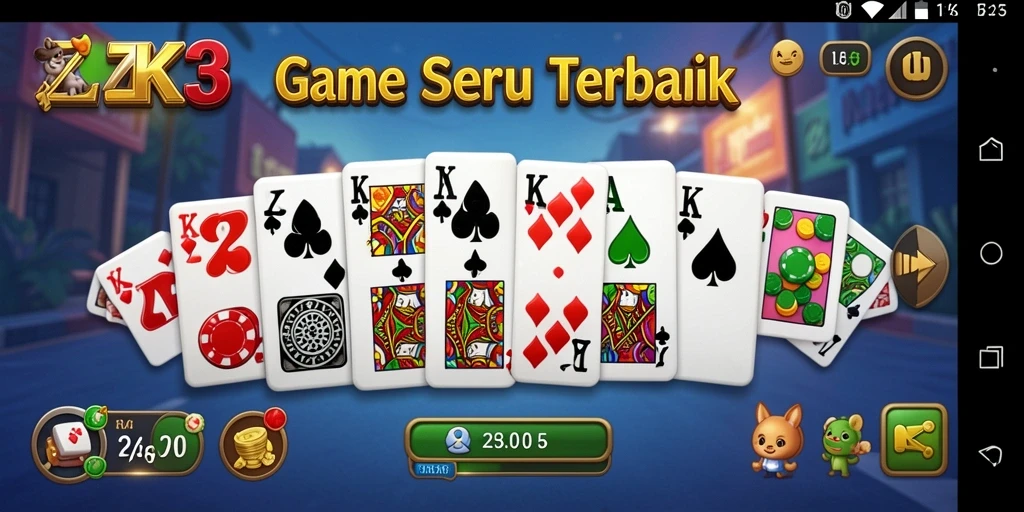 Screenshot gameplay ZK3 yang menampilkan serunya permainan Domino.